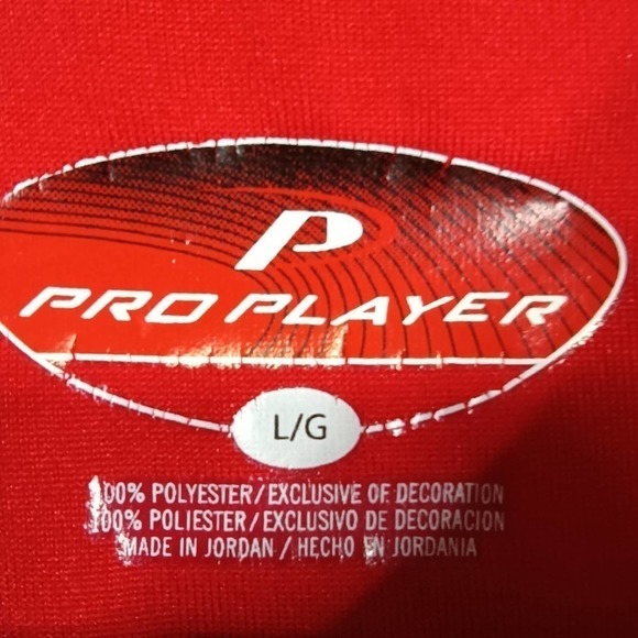 🎈4 FOR $20 Pro Player Golf Polo Shirt Red Striped Lightweight Relaxed FitL - Picture 3 of 6